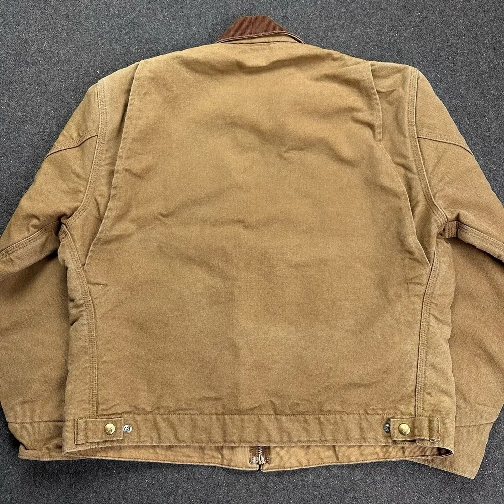 Vintage Carhartt Detroit Jacket J01 BRN Blanket Lined Tan Size 48 RARE *logo‎